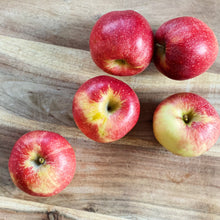 Load image into Gallery viewer, 5 Royal Gala apples on a wooden board
