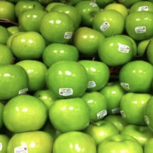 shiny green apples