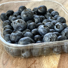 Load image into Gallery viewer, blueberries in a punnet on a wooden board
