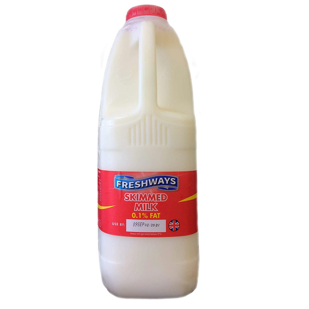 4 pint carton of skimmed milk