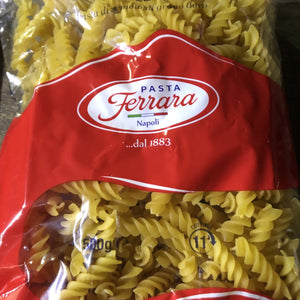 bag of twisted fusilli pasta